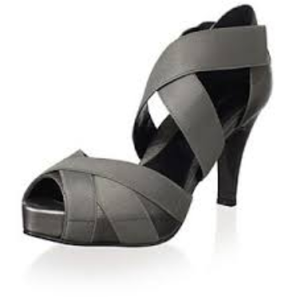 Dana Davis Women's Lola Peep-Toe Sandal Pumps